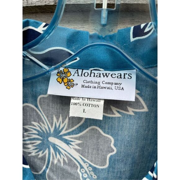 Alohawears men’s size L 100% cotton button up made in Hawaii shirt. - Picture 3 of 4